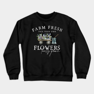 Farm Fresh Flowers Cottagecore Crewneck Sweatshirt